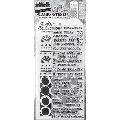Tim Holtz 11 x 4.5 Noteworthy Clear Stamps - Stamps - Paper Crafts & Scrapbooking